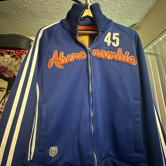 Abercrombie & Fitch Blue Fleece Jacket - Picture 1 of 3
